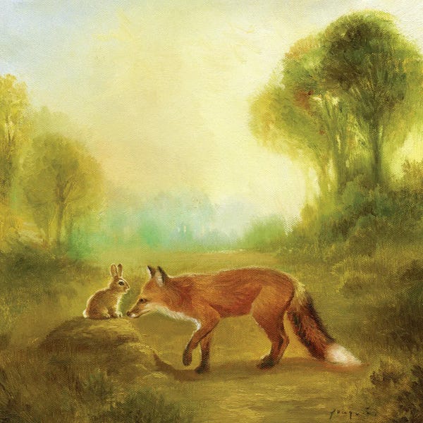 Golden Hour Animals: Isabella And The Fox by David Joaquin