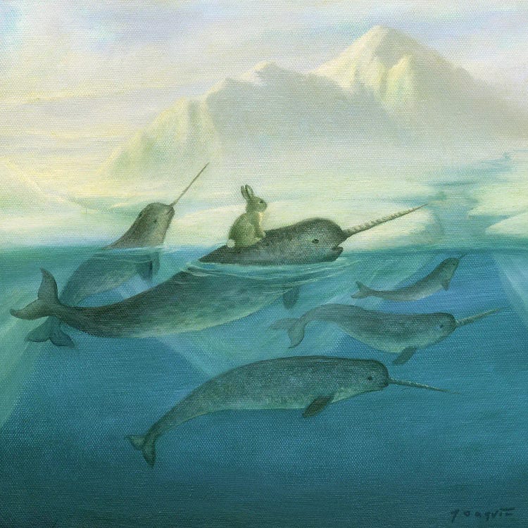 Isabella And The Narwhals by David Joaquin wall art
