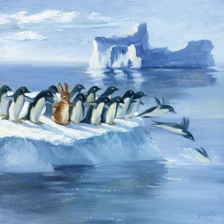 Isabella And The Penguins by David Joaquin wall art