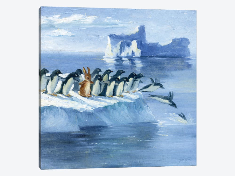 Isabella And The Penguins by David Joaquin 1-piece Canvas Artwork