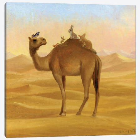 Isabella And The Sahara Canvas Print #DJQ34} by David Joaquin Canvas Wall Art