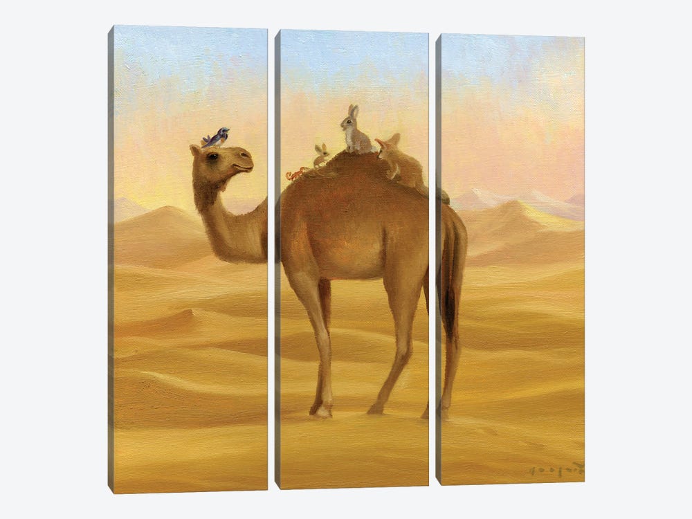 Isabella And The Sahara by David Joaquin 3-piece Canvas Print
