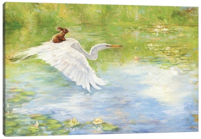 Isabella Takes Flight Canvas Art Print - Pond Art