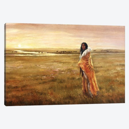 The Return Of White Buffalo Woman Canvas Print #DJQ43} by David Joaquin Canvas Art