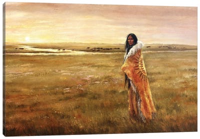 The Return Of White Buffalo Woman Canvas Art Print - Art by Hispanic & Latin American Artists