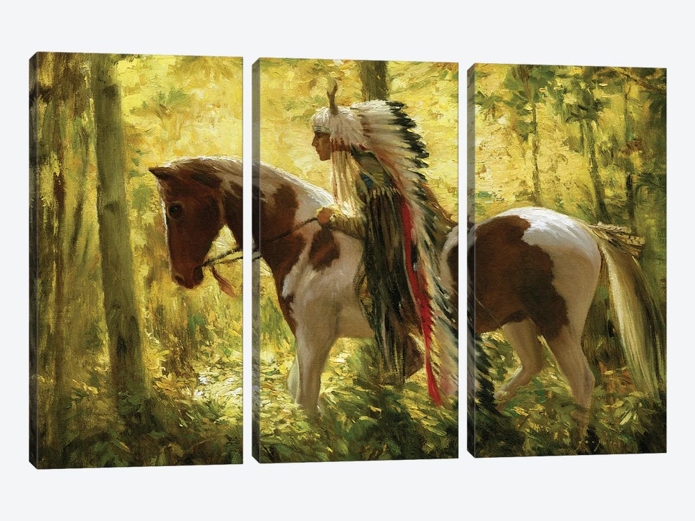 Warhorse by David Joaquin 3-piece Canvas Art Print