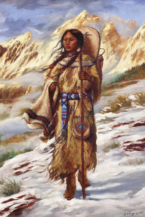 Sacajawea by David Joaquin wall art