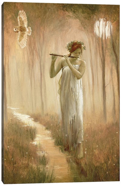 The Singing Stream Canvas Art Print - Art by Native American & Indigenous Artists