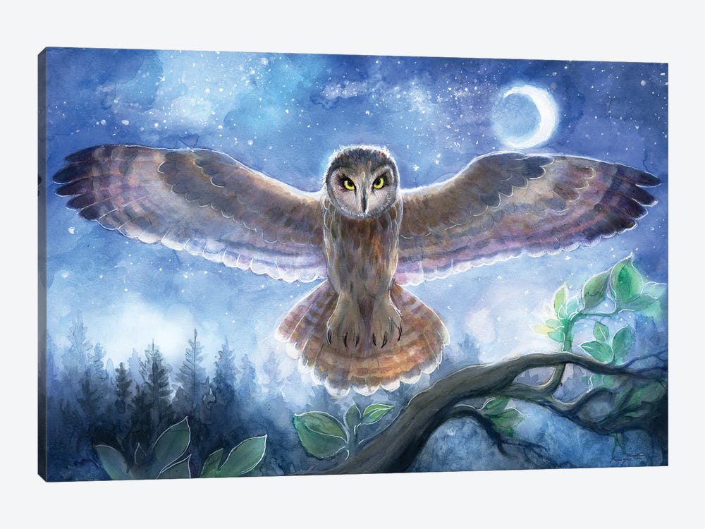 Spirit Owl by David Joaquin 1-piece Canvas Art