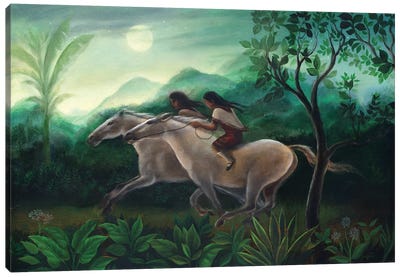 Night Journey Canvas Art Print - Art by Native American & Indigenous Artists
