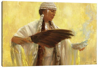 Blessings Canvas Art Print - Native American Décor