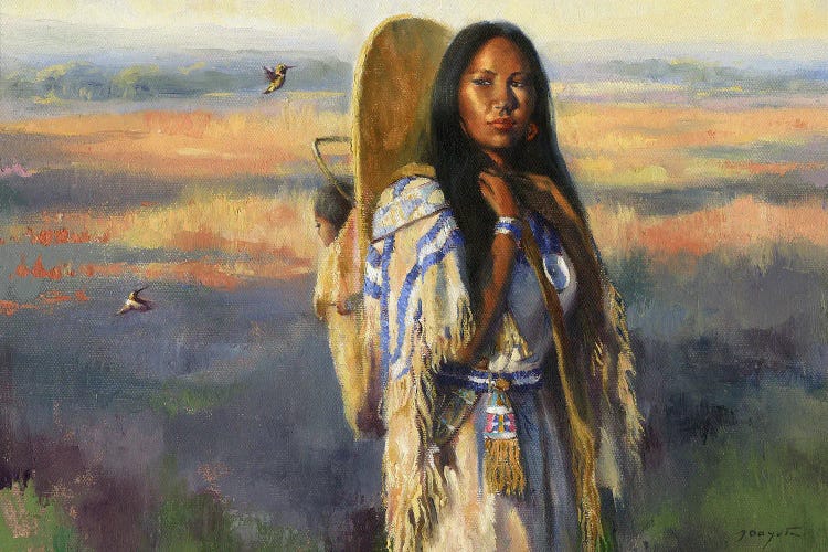 Bird Woman (Sacajawea) by David Joaquin wall art