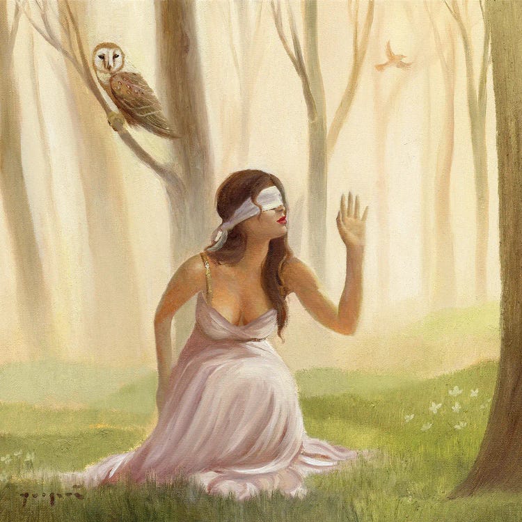 Teaching Herself How To See by David Joaquin wall art