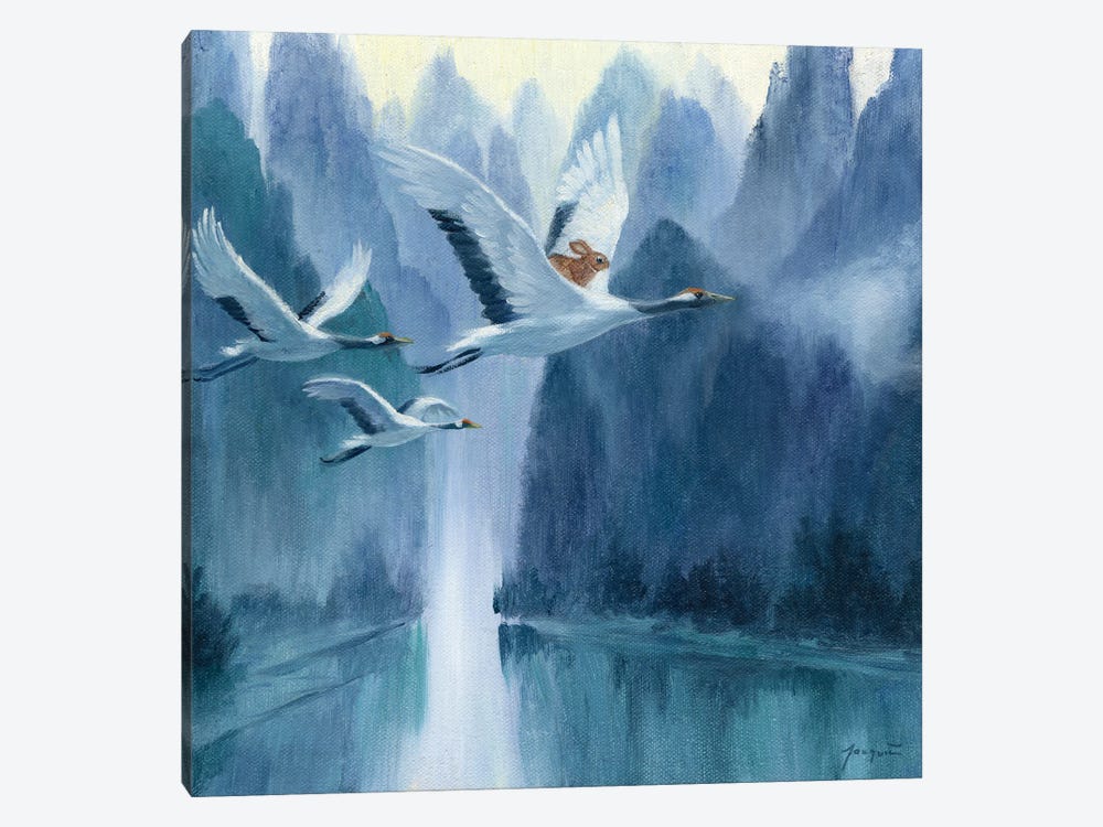 Isabella And The Cranes by David Joaquin 1-piece Canvas Art Print
