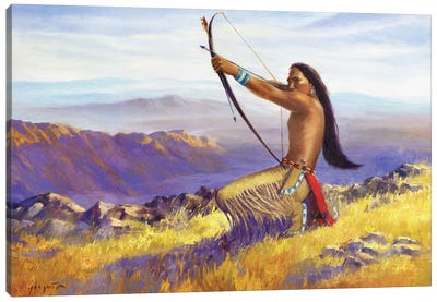 Twoprayers Canvas Art Print - Art by Native American & Indigenous Artists