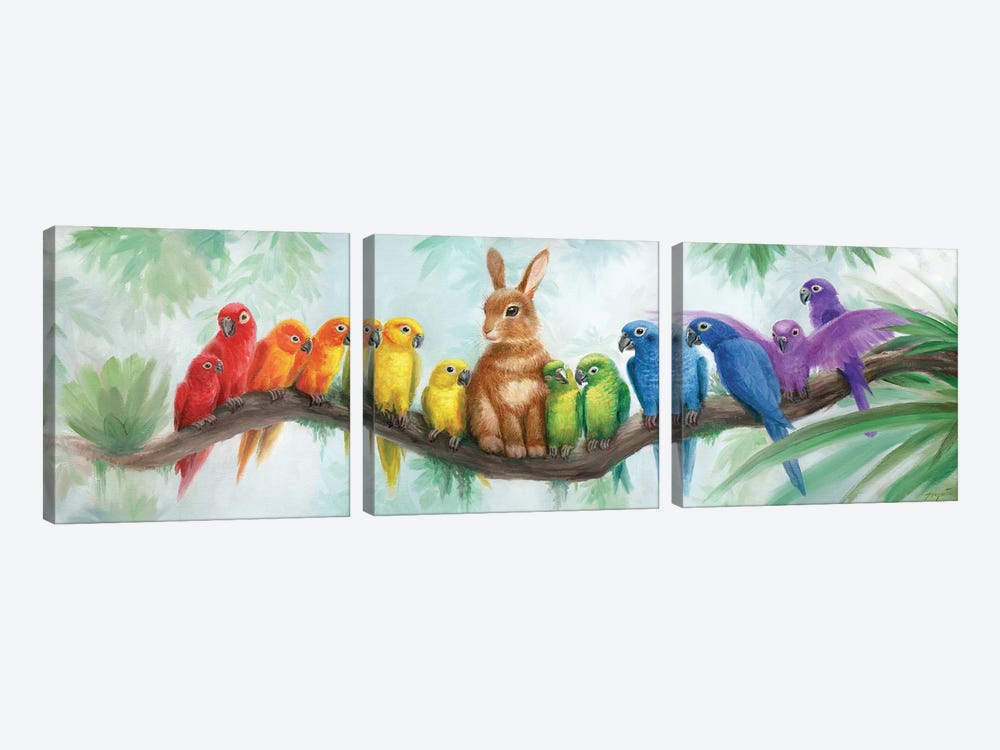 Isabella Honorary Member Of The Rainbow by David Joaquin 3-piece Canvas Print