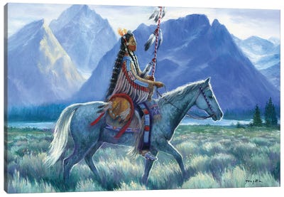 Through The Sage Canvas Art Print - Art by Native American & Indigenous Artists