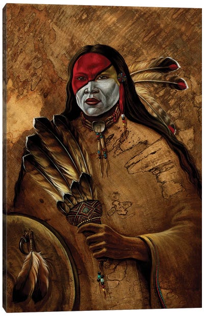 Little Hawk Canvas Art Print - Art by Native American & Indigenous Artists