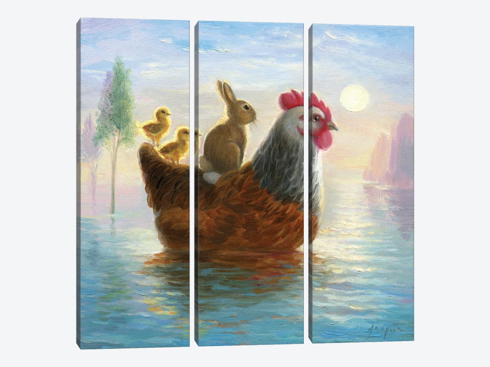 Isabella And The Flood by David Joaquin 3-piece Canvas Art