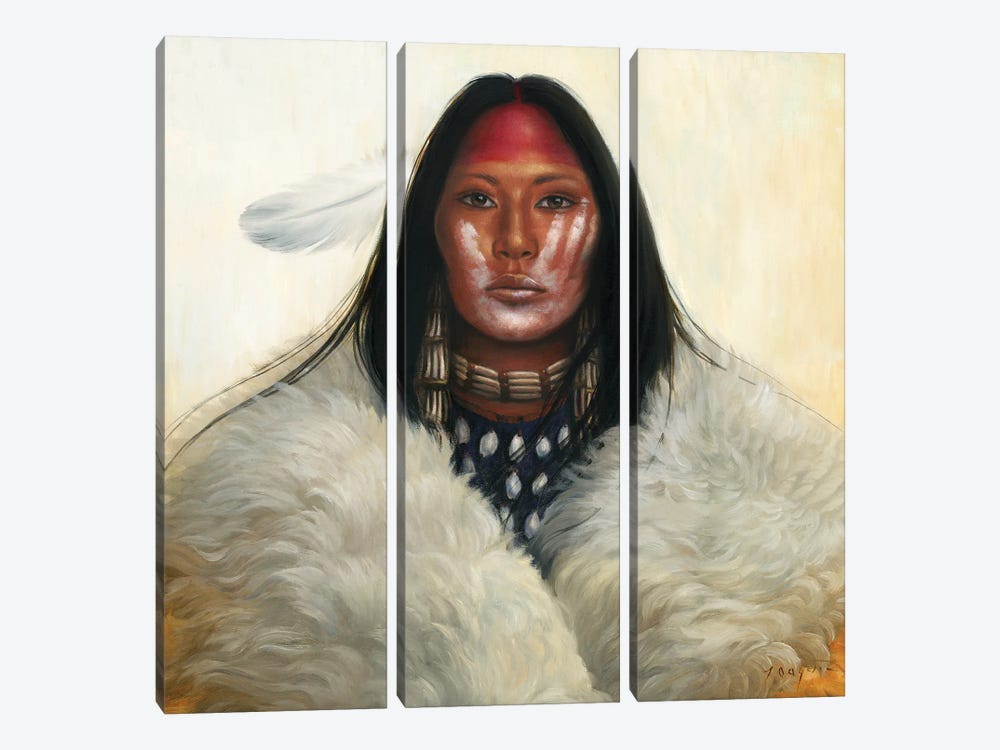 Woman Of The White Buffalo by David Joaquin 3-piece Canvas Wall Art