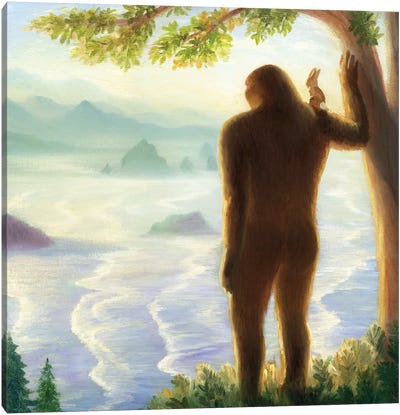 Isabella And Bigfoot Canvas Art Print - David Joaquin