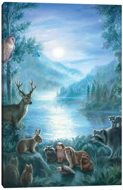 The Storyteller Canvas Art Print - Deer Art