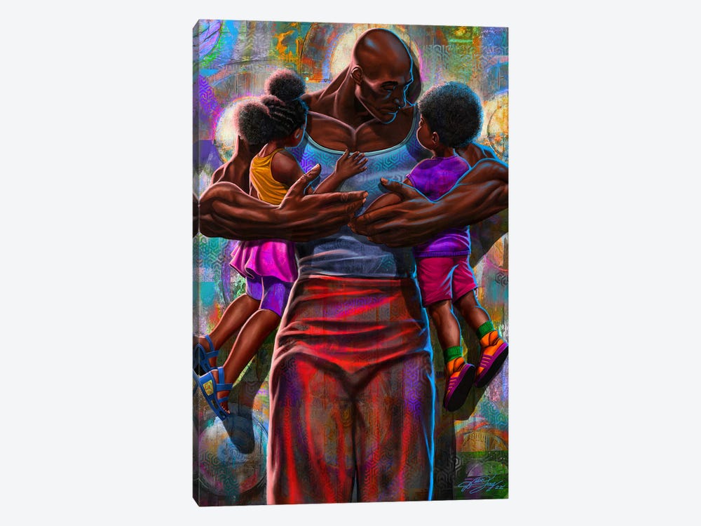 Father's Embrace by DionJa'y 1-piece Canvas Art