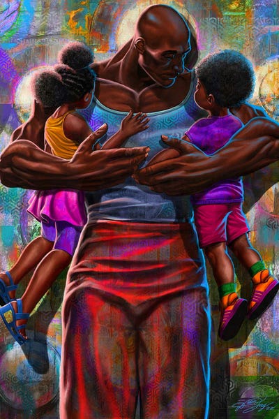 Black Joy: Father's Embrace by DionJa'y
