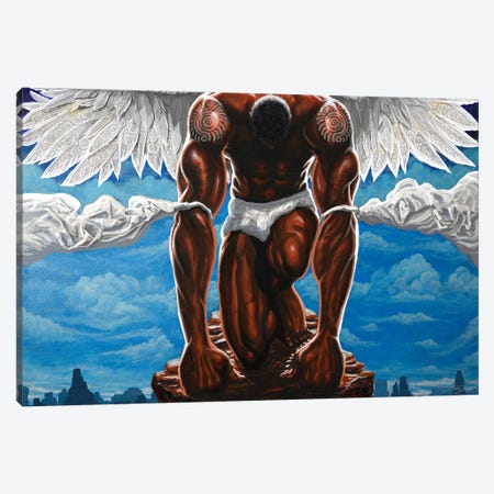 Guardian Angel Canvas Print #DJY13} by DionJa'y Canvas Art Print