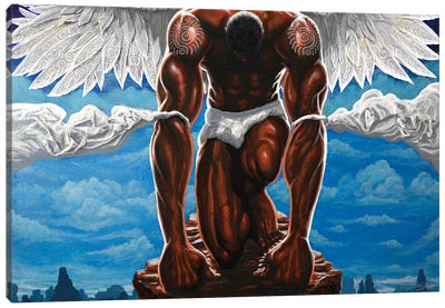 Guardian Angel Canvas Art Print - Angel Art