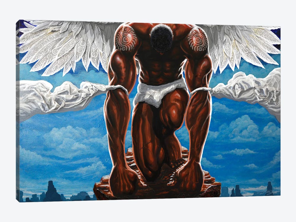Guardian Angel by DionJa'y 1-piece Art Print