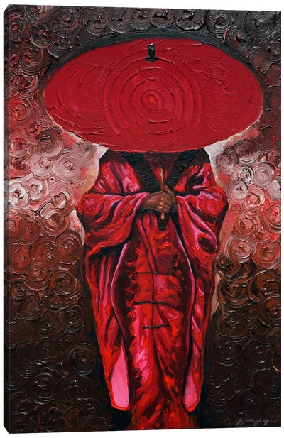 Her Umbrella Canvas Art Print - DionJa'y