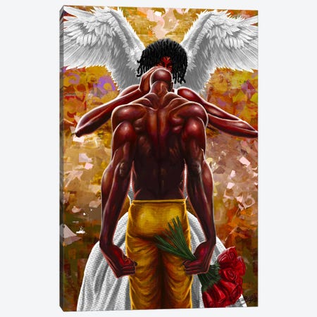 Kissed By An Angel Canvas Print #DJY19} by DionJa'y Art Print