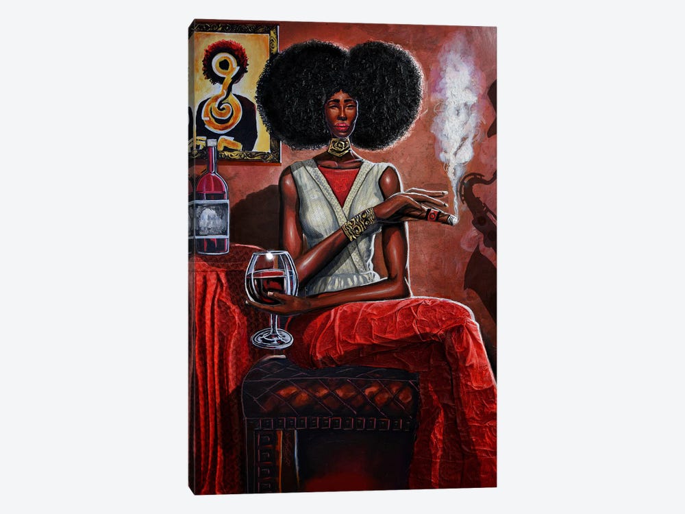 Lady In Red by DionJa'y 1-piece Canvas Art