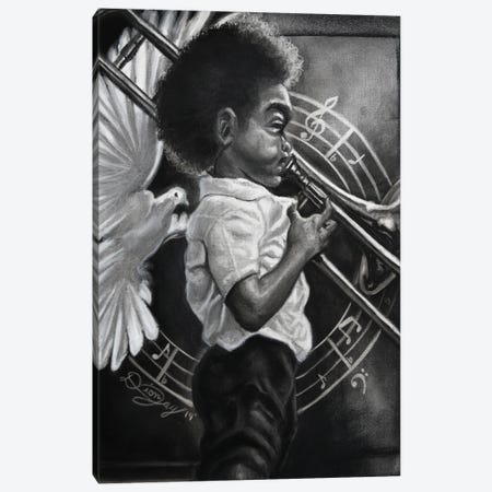 Little Boy Blues Canvas Print #DJY23} by DionJa'y Canvas Art