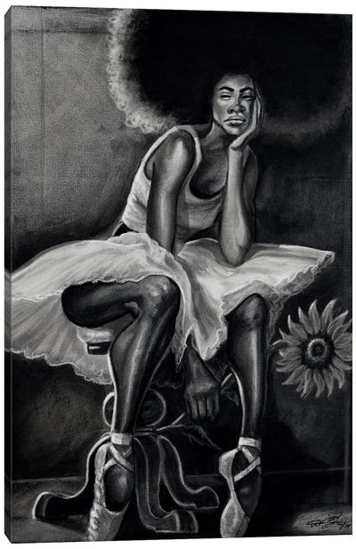 Sister Ballerina Canvas Art Print - Ballet Art