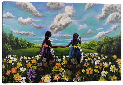Sister Sister Canvas Art Print - The Joy of Life