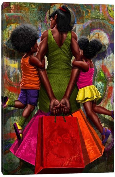 Strength Of A Mother Canvas Art Print - Black Joy