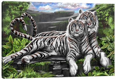Tiger Paradise Canvas Art Print - DionJa'y