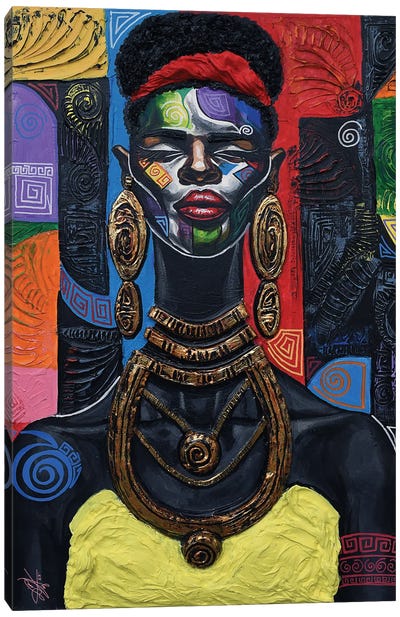 Queen Vibes Canvas Art Print - African Heritage Art