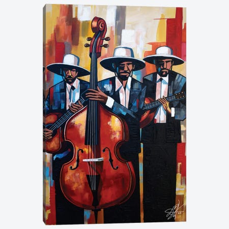 The Musicians Canvas Print #DJY51} by DionJa'y Canvas Art Print