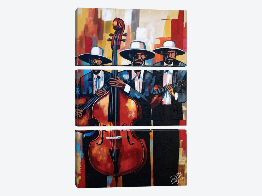 The Musicians by DionJa'y 3-piece Canvas Art Print