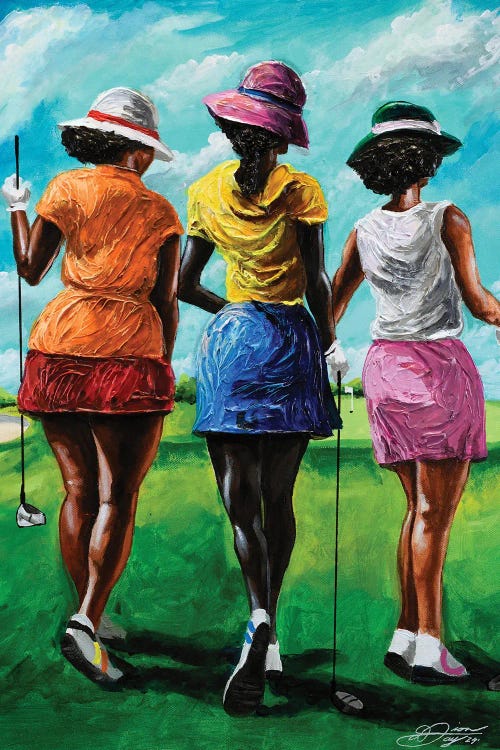 Girlfriend Tee-Off by DionJa'y wall art