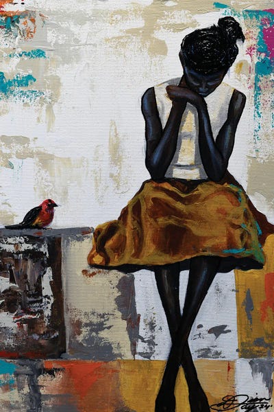 African Décor: Listening Bird by DionJa'y