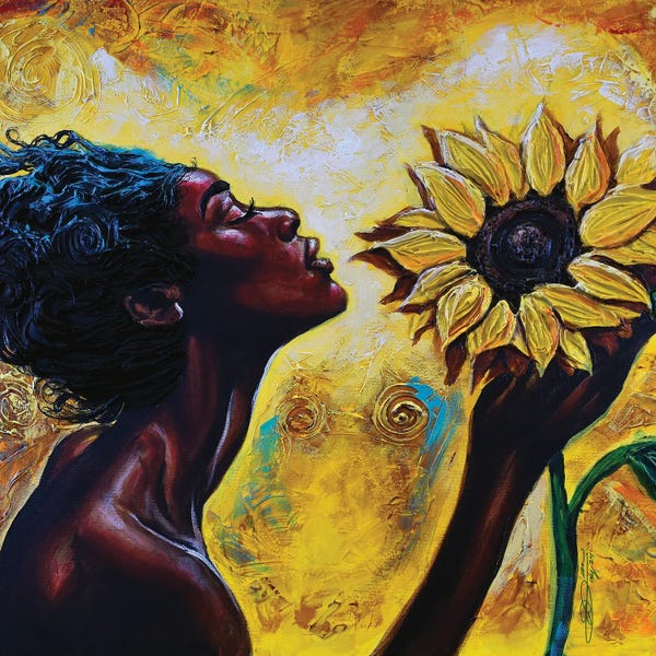 Fine Art Print: Sunflower-Flower Girl Series by DionJa'y