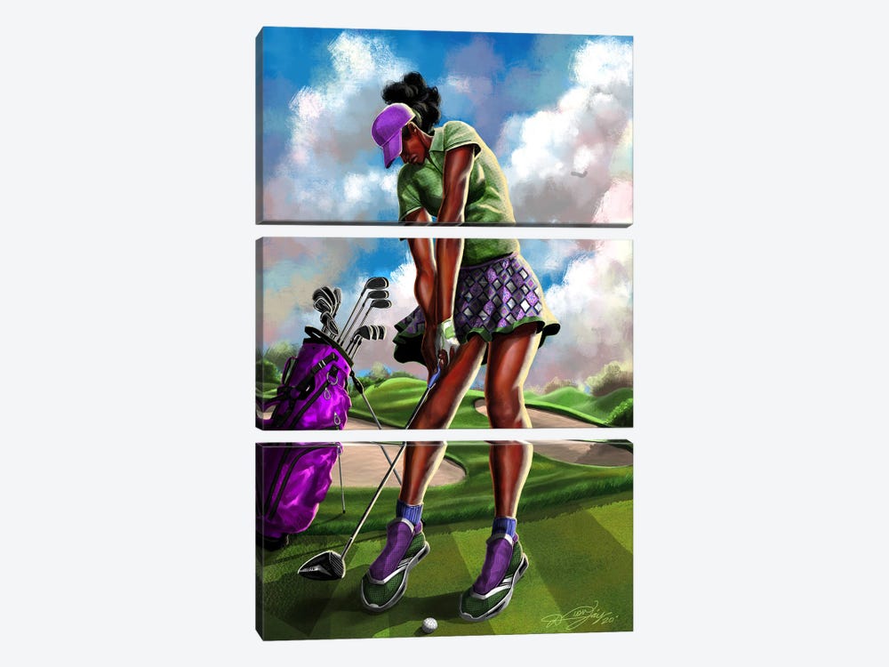 Beauty And The Tee by DionJa'y 3-piece Canvas Artwork