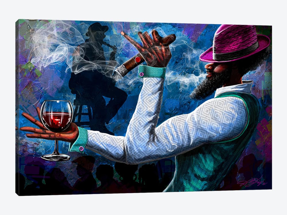 Cigars And Brandy by DionJa'y 1-piece Canvas Print