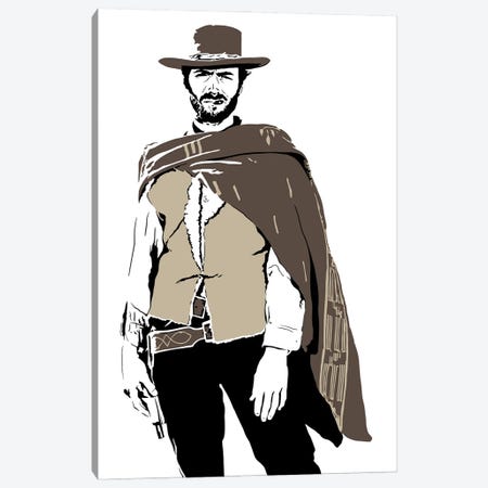 Clint Eastwood - The Man With No Name Canvas Print #DKC10} by Dropkick Art Canvas Artwork