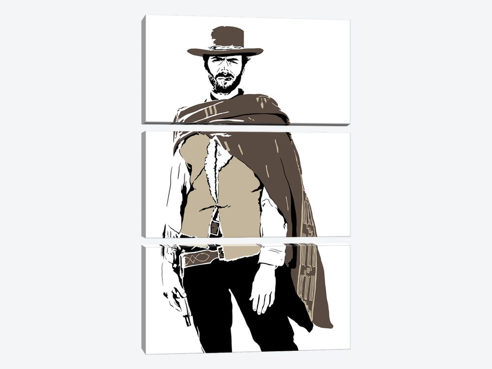 Clint Eastwood - The Man With No Name by Dropkick Art 3-piece Art Print