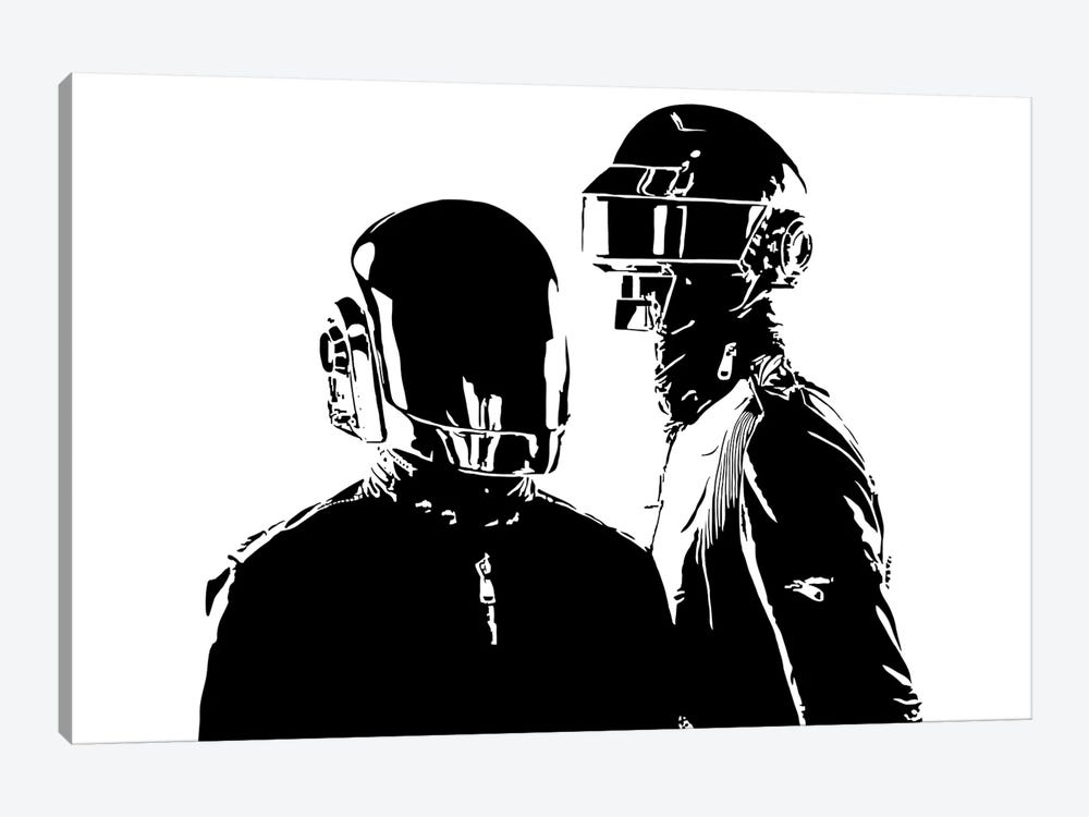 Daft Punk by Dropkick Art 1-piece Canvas Artwork